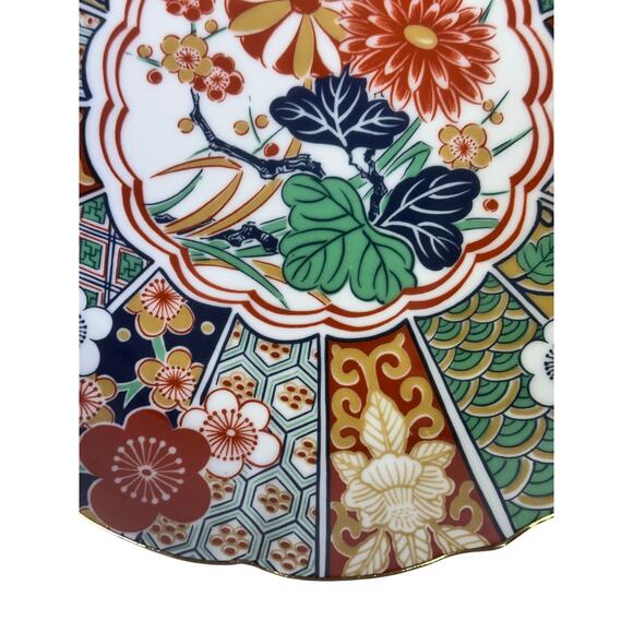 Japanese Tachikichi Vintage Imari 10" Red LIne Marked Dinner Plates-Set of 2 - Picture 7 of 10